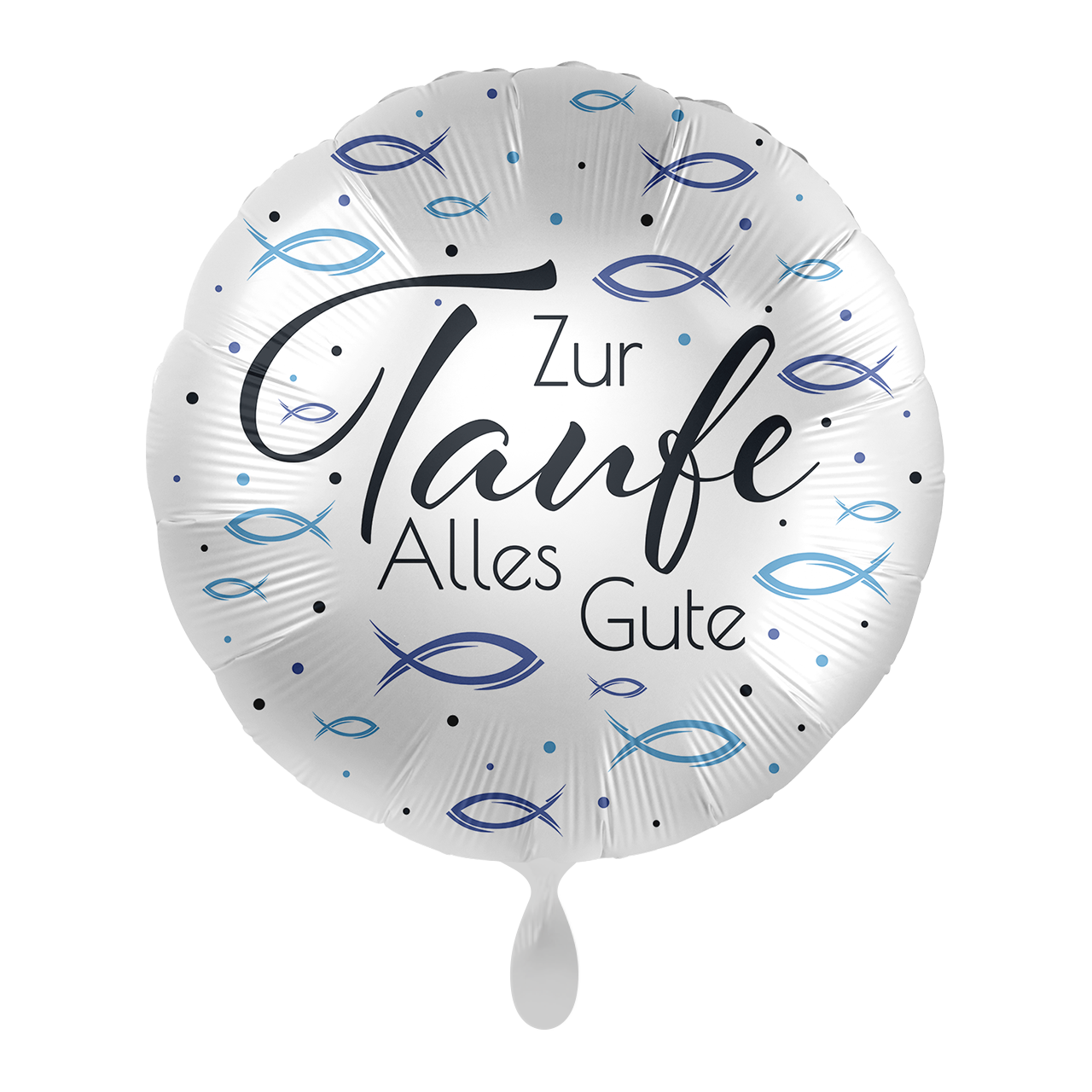Ein Geschenk zur Taufe gesucht? Mit unseren schönen Ballons mit Taufmotiven ist garantiert das Richtige dabei! Mit der Aufschrift "Zur Taufe alles Gute" und kleinen Fisch Motiven, bei jeder Taufe ein kleines Highlight. Ballon kann mit Helium und luftgefüllt werden.