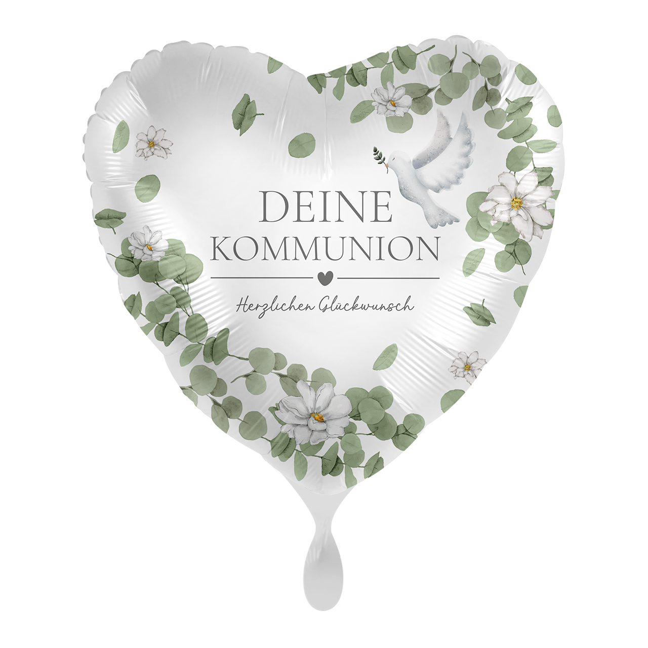 Ballon - Deine Kommunion - Herzlichen Glückwunsch - ø43cm - Herz