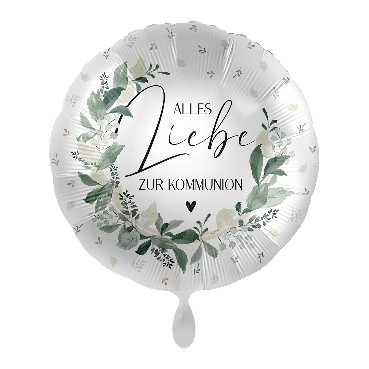 Ballon - Zur Kommunion - alles Liebe - ø43cm - Rund Eucalyptus
