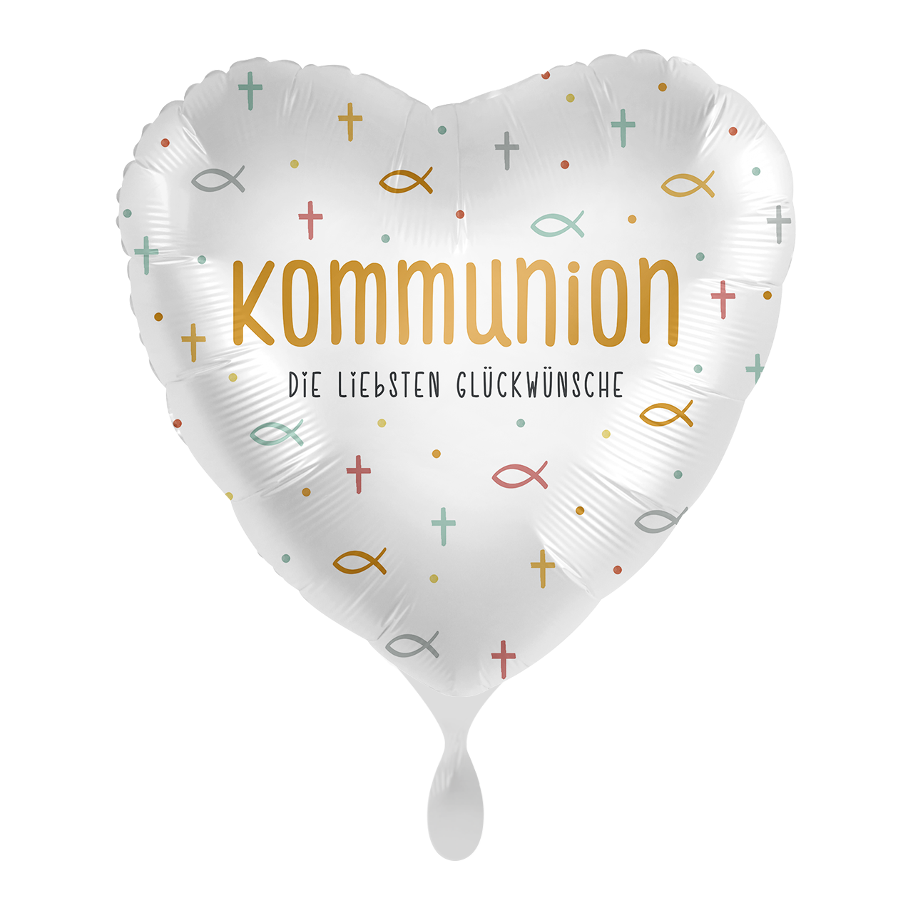 Ballon - Kommunion - die liebsten Glückwunsche - ø43cm - Herz