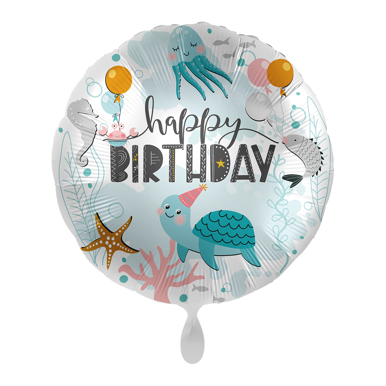Ballon -Unterwassser Schildkröte - ø43cm - Rund