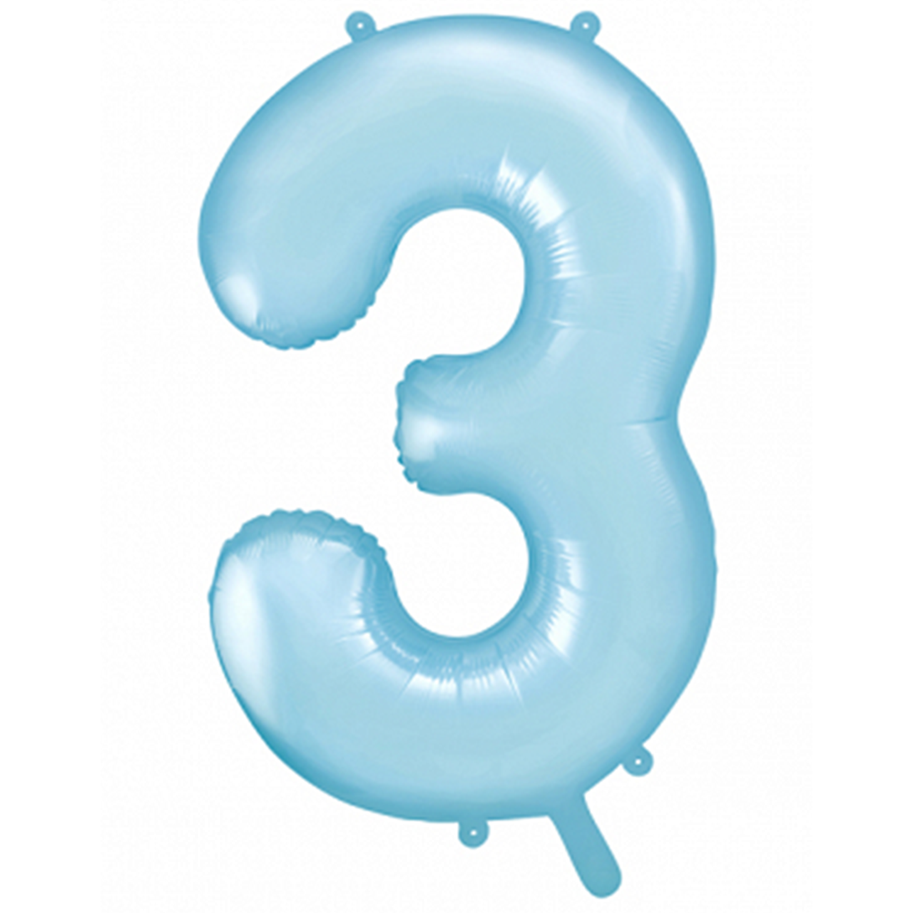 Ballon - Zahl 3 - Hellblau - 86cm