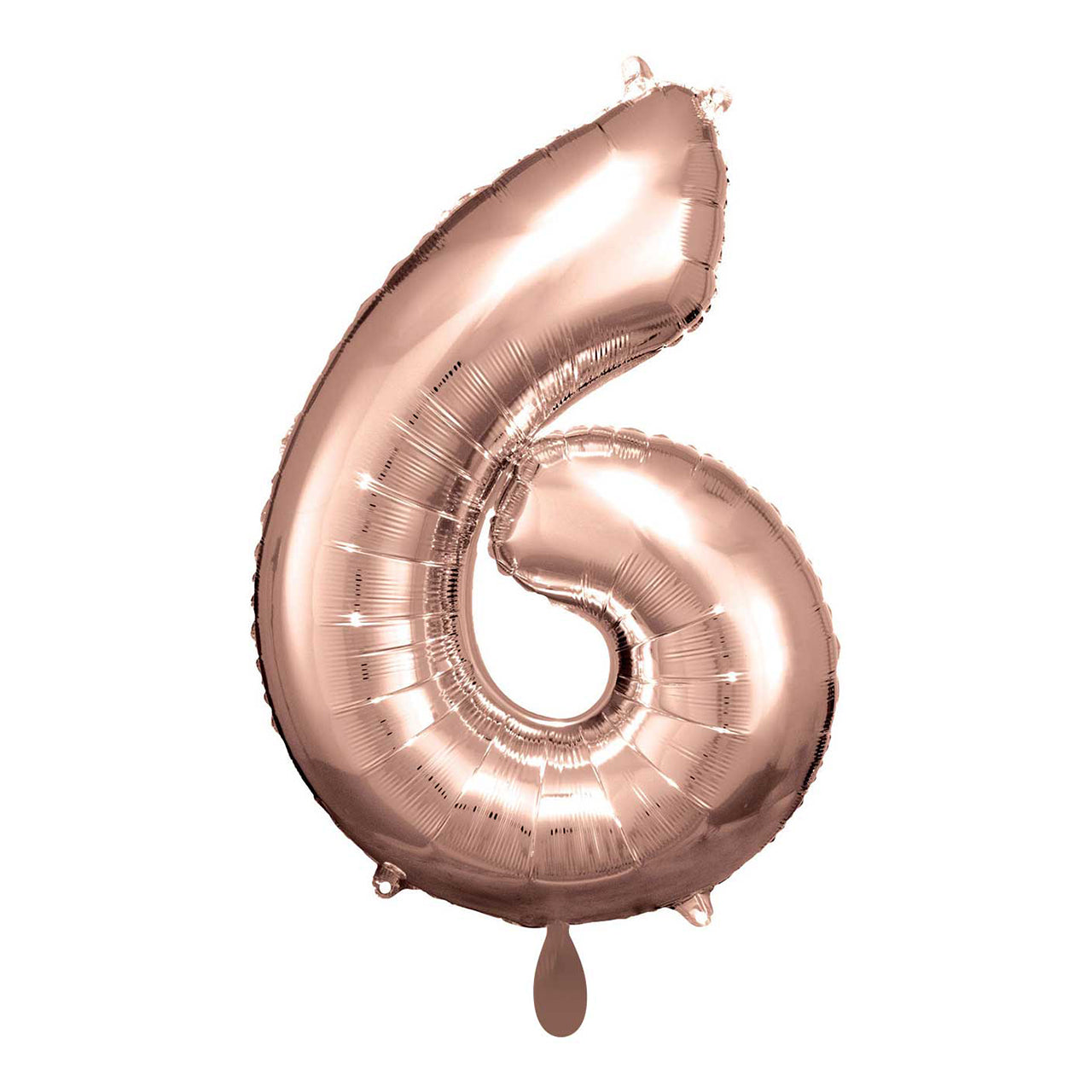 Ballon - Zahl 6 - Rosegold - 66cm