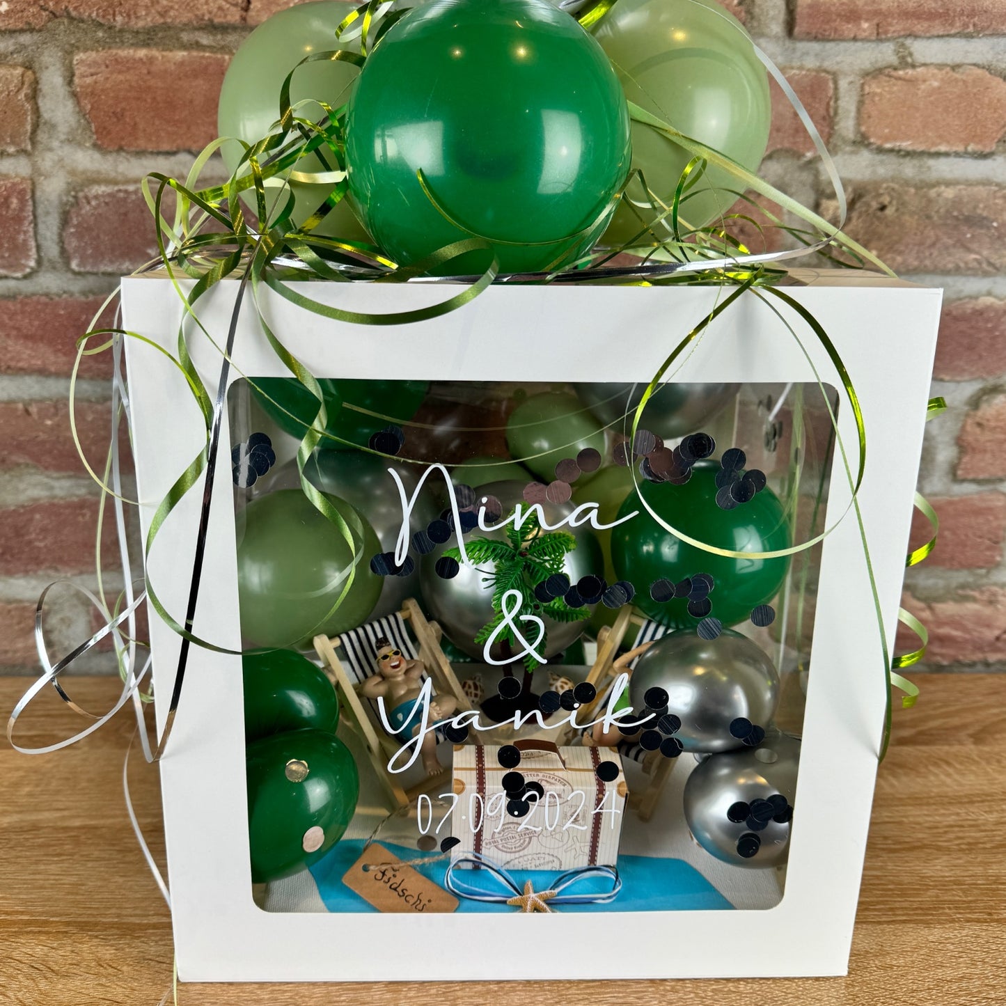 Ballonbox Hochzeit - Geldgeschenk - Alles Liebe zur Hochzeit - Reisegutschein