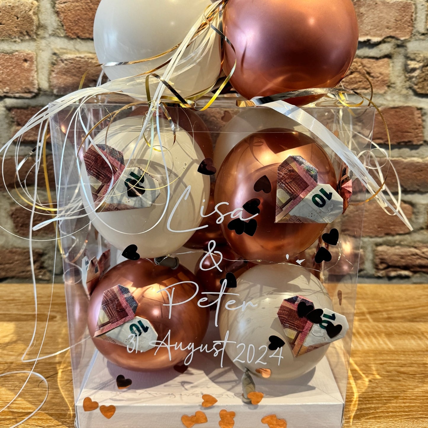 Ballonbox Hochzeit - Geldgeschenk - "Mr. & Mrs."
