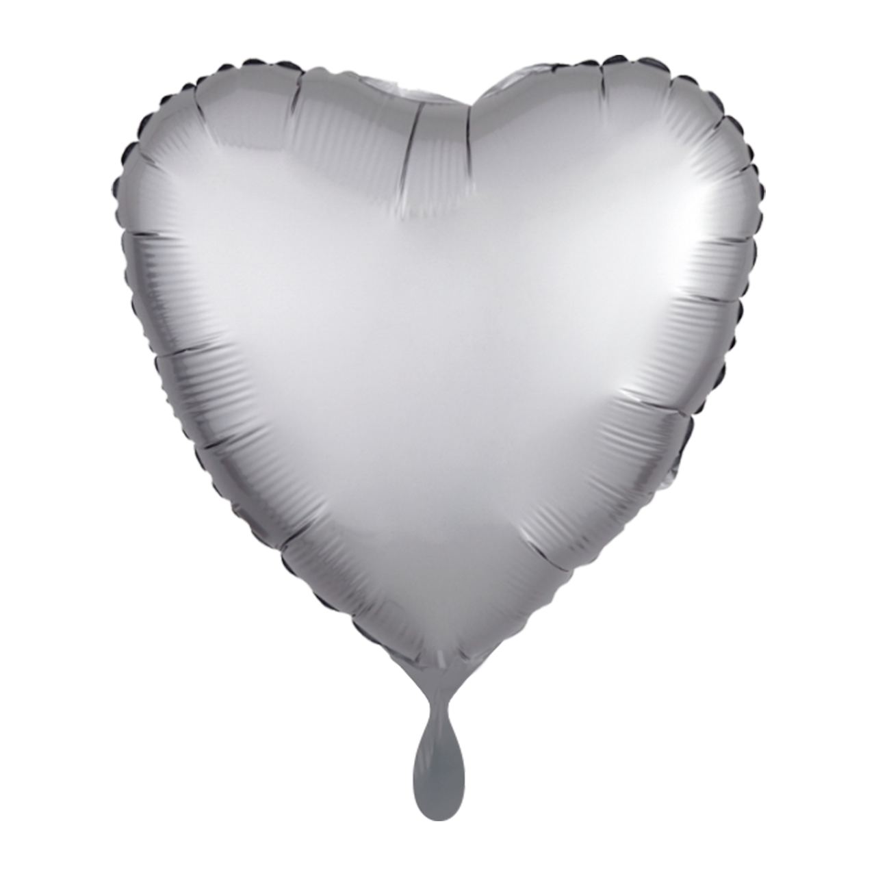 Ballon - Metallic silver- ø43cm - Herz