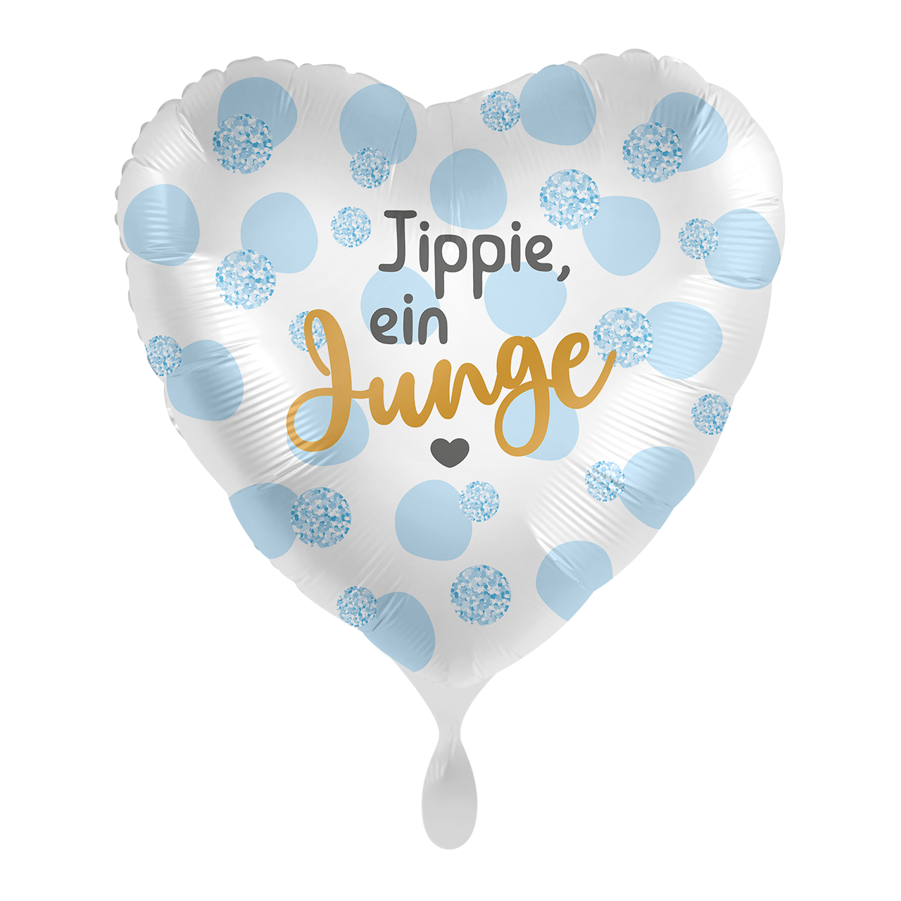 Ballon - Yippi, ein Junge - ø43cm - Herz