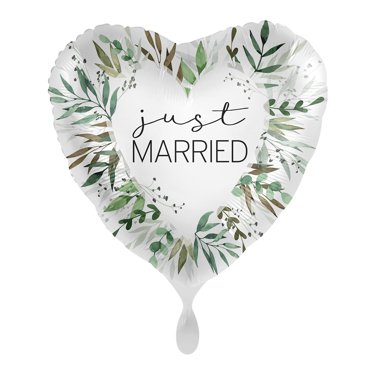 Ballon - Natural Greenery Wedding - ø43cm - Herz