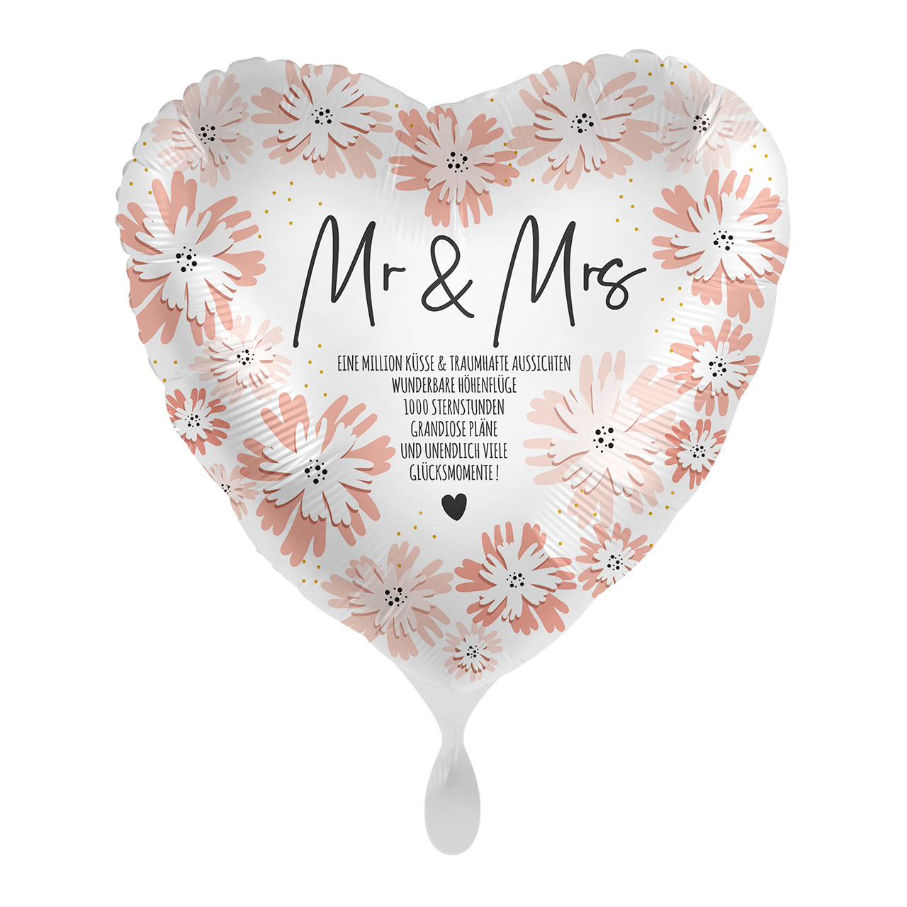 Ballon - Mr. & Mrs Blumen - ø43cm - Herz