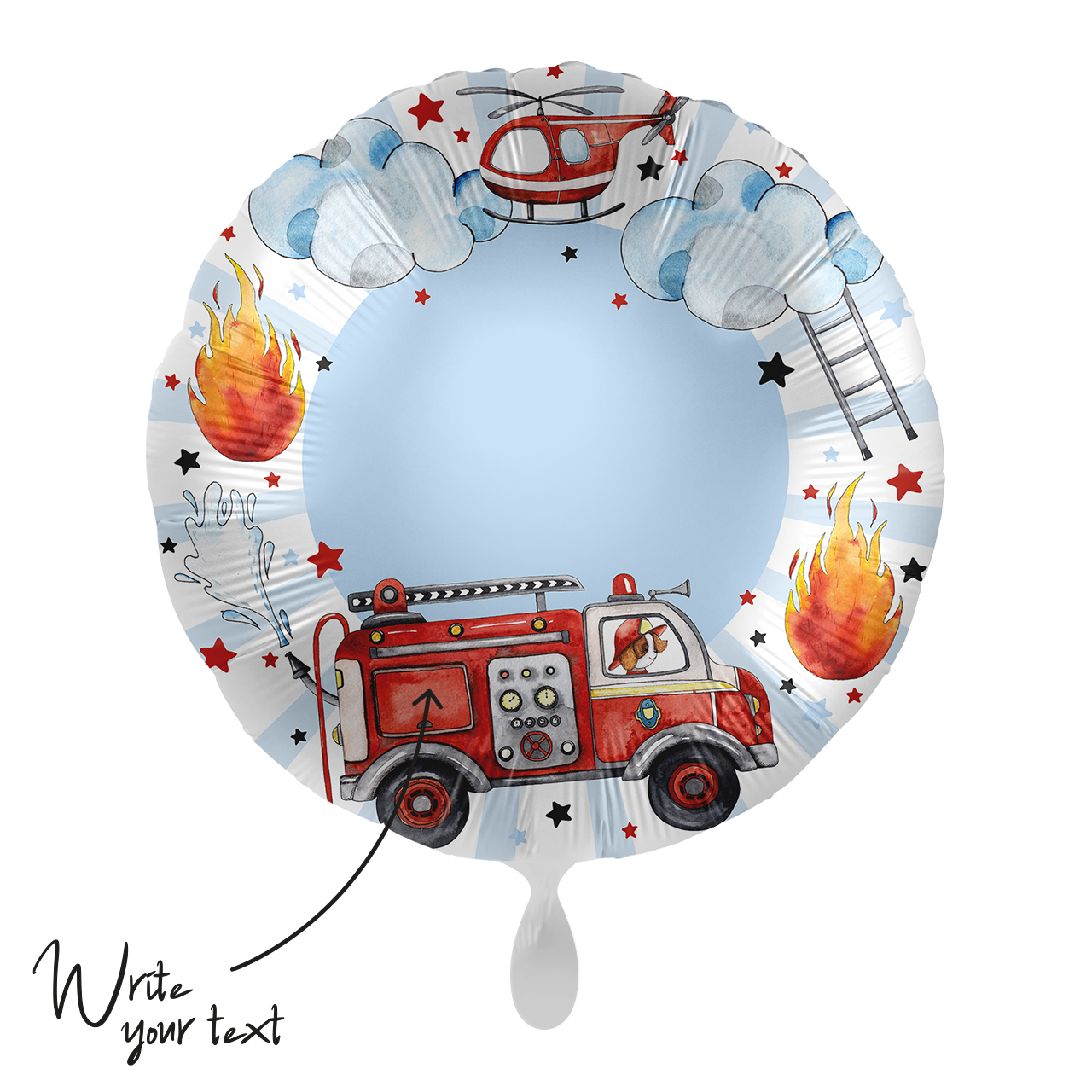 Ballon - Feuerwehr - ø43cm - Rund