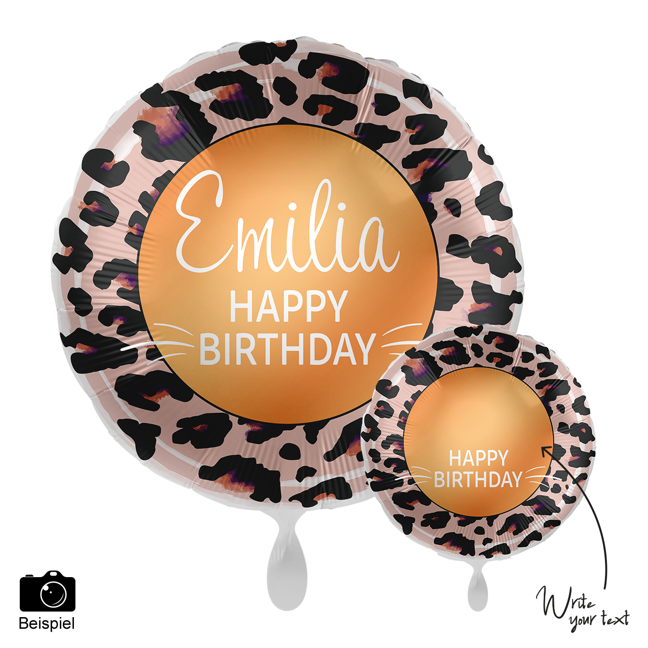 Ballon -Happy Birthday Leo - ø43cm - Rund