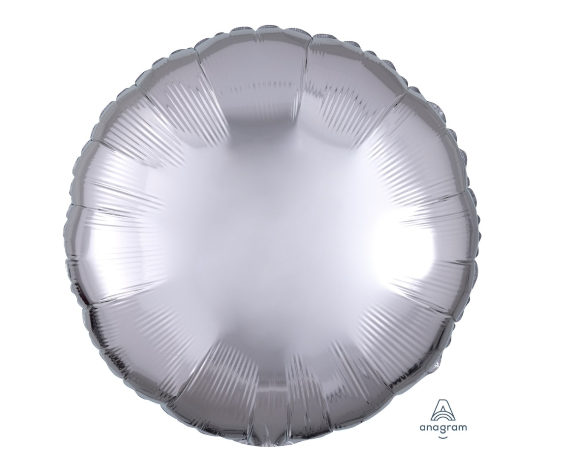 Ballon Silber - ø43cm - Rund