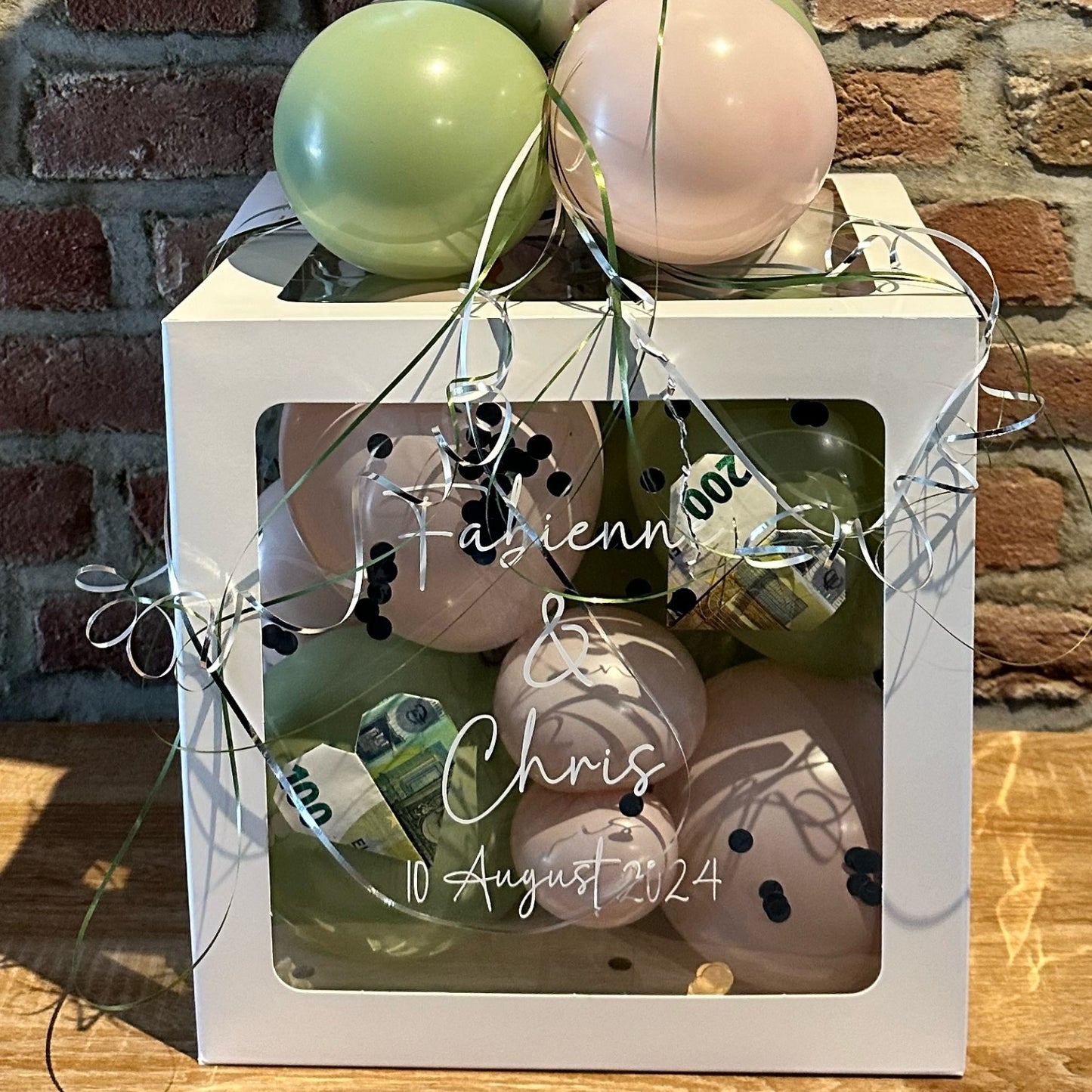 Ballonbox Hochzeit - Geldgeschenk - "Ein Leben lang"