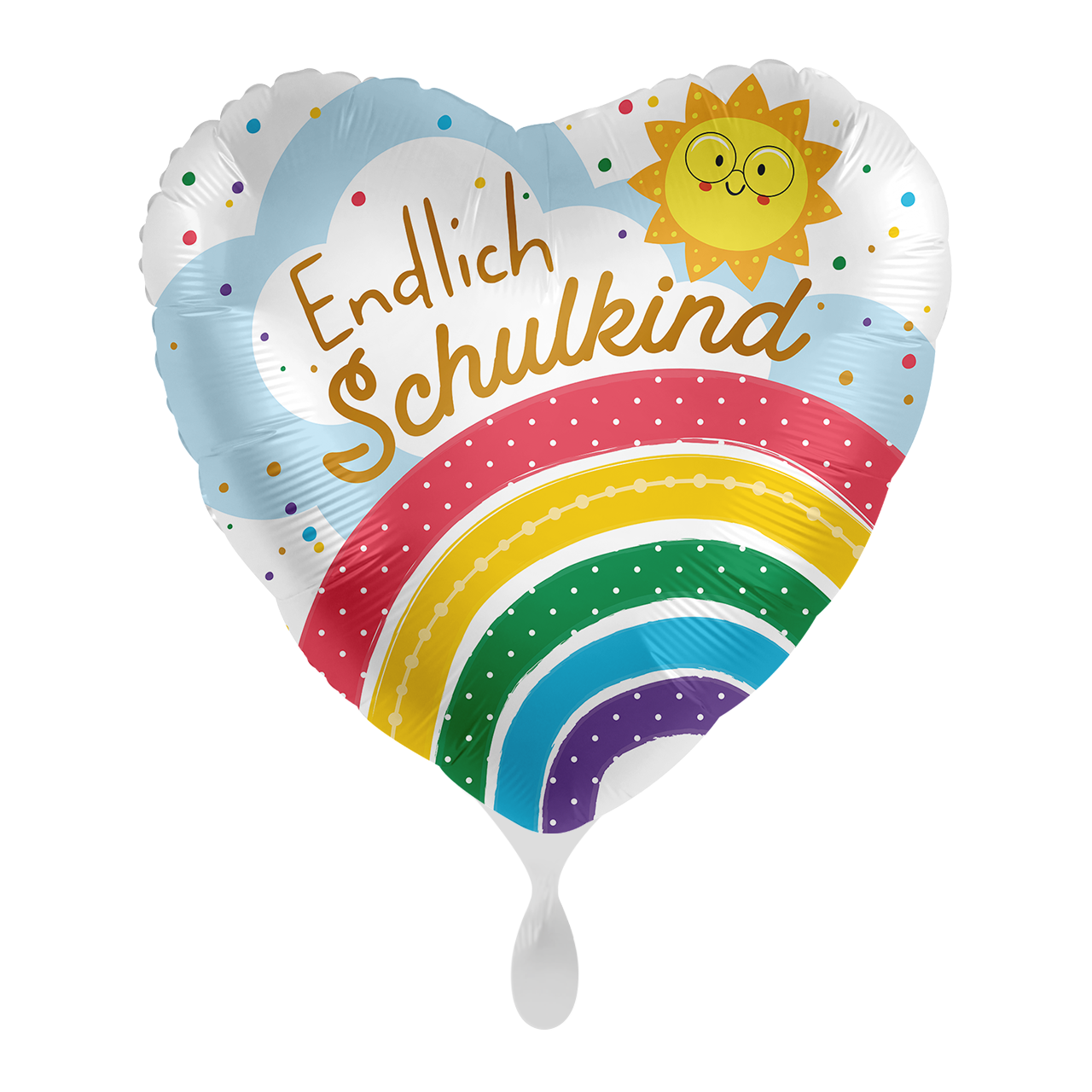 Ballon - Endlich Schulkind Regenbogen - ø43cm