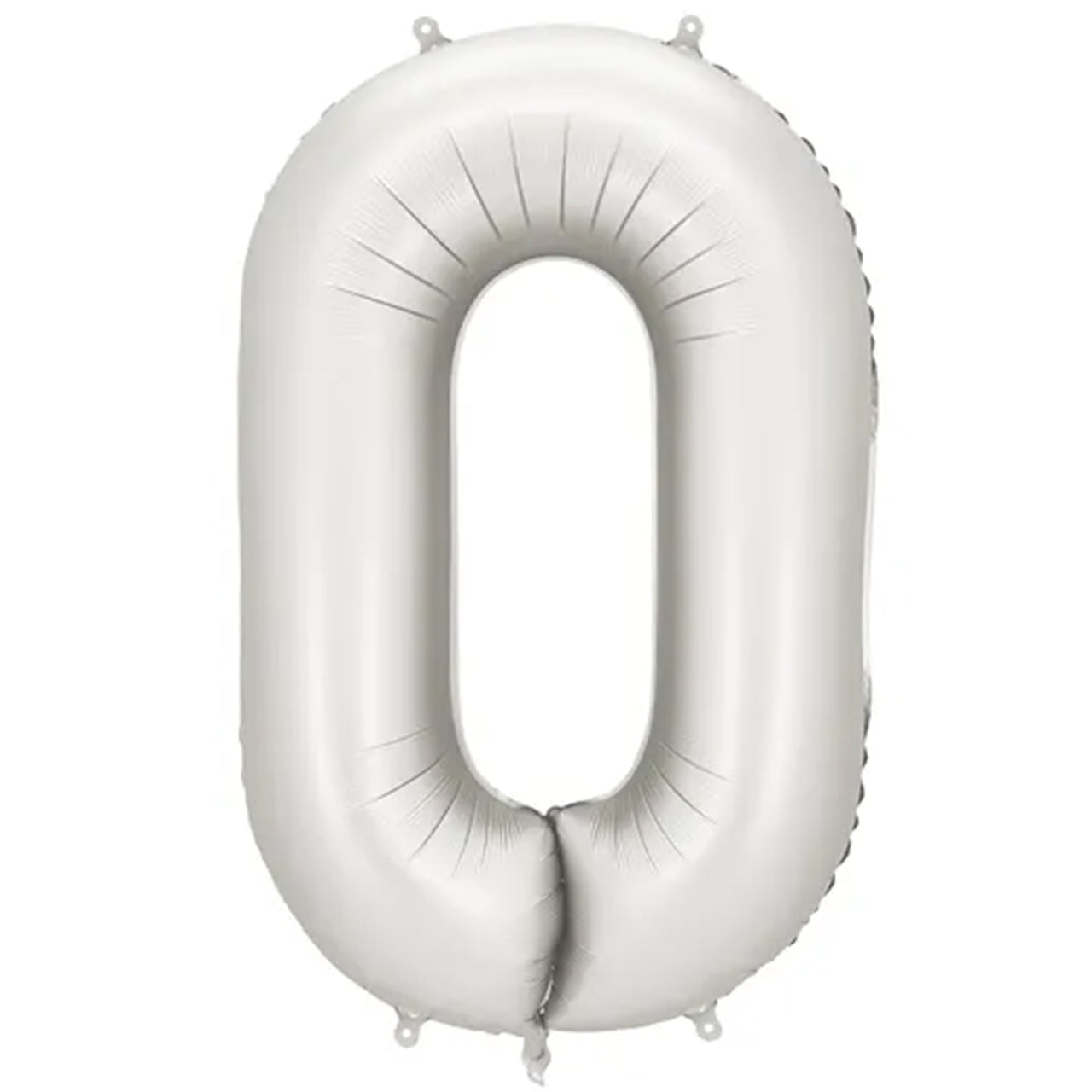 Zahlenballon - Silver satin - Zahl 0 - 86 cm