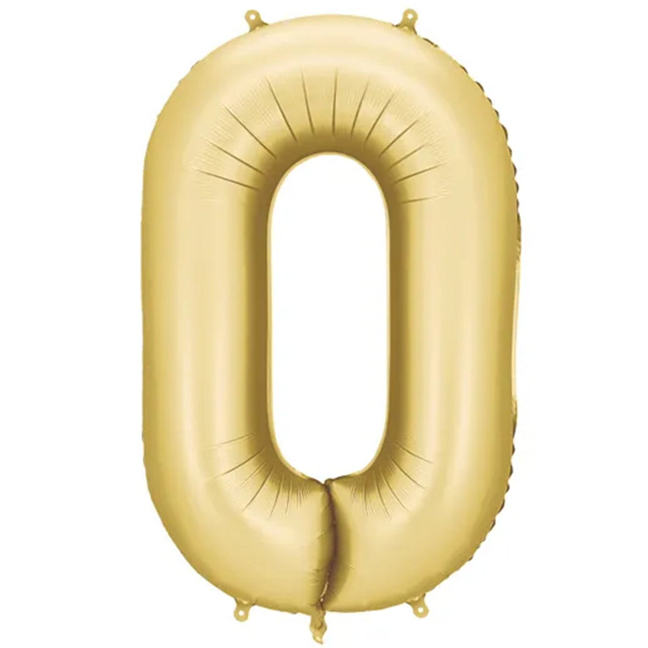 Zahlenballon - Gold satin - Zahl 0 - 86 cm