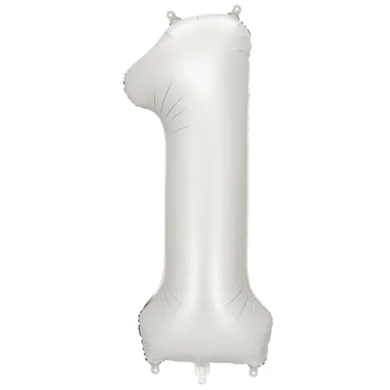 Zahlenballon - Silver satin - Zahl 1 - 86 cm