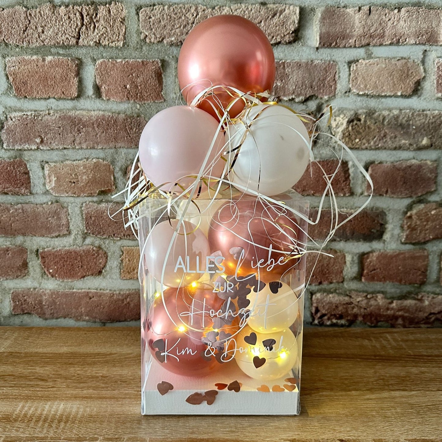 Ballonbox Hochzeit - Geldgeschenk - "Dekobox klein beschriftet"