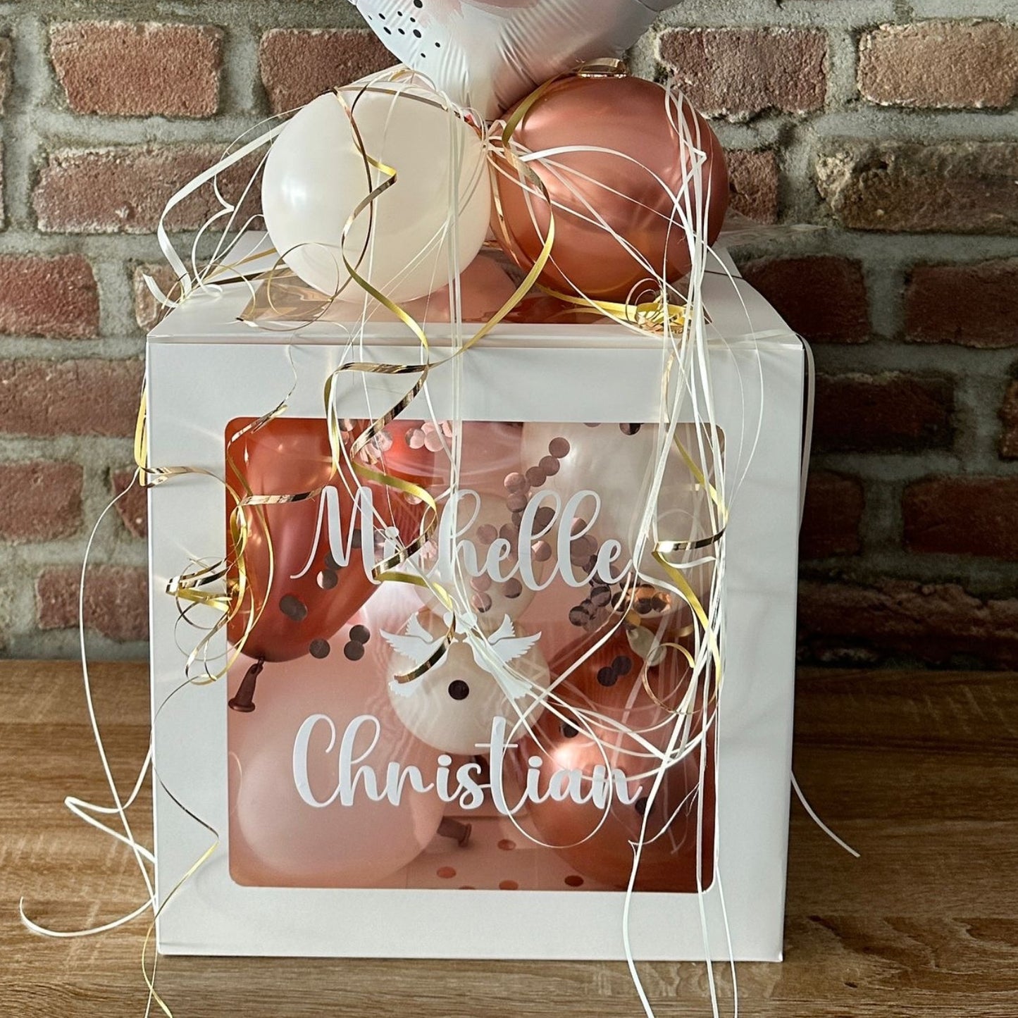 Ballonbox Hochzeit - Geldgeschenk - "Zur Hochzeit alles Liebe"