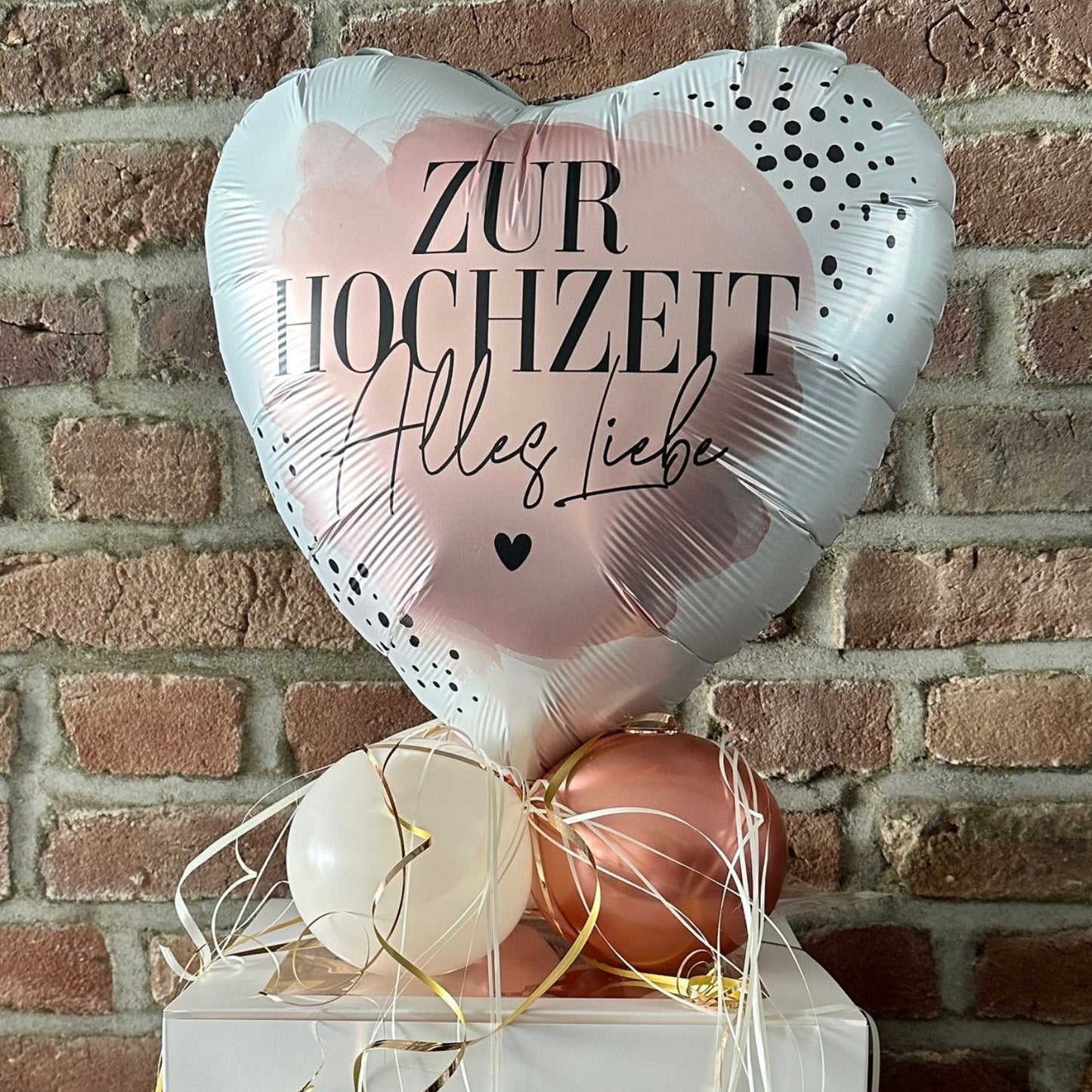 Ballonbox Hochzeit - Geldgeschenk - "Zur Hochzeit alles Liebe"