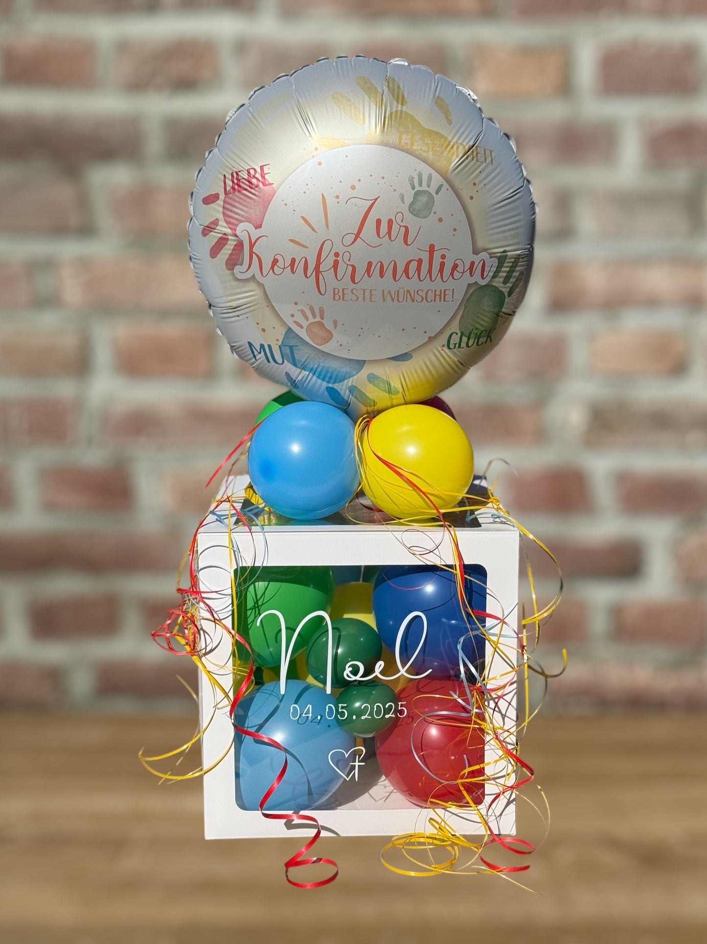 Ballonbox - Geldgeschenk - Konfirmation - Glückwunsch