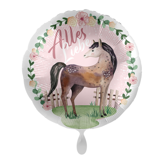 Ballon - Pferd Alles Gute -  ø43cm - Rund