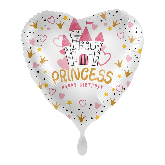 Ballon -Princess Schloss  -  ø43cm - Herz
