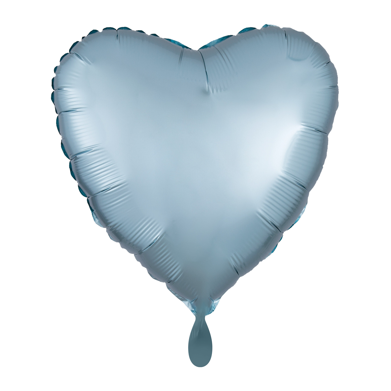 Ballon -Silk Lustre - Pastel Blau -  ø43cm - Herz 