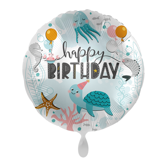 Ballon -Unterwassser Schildkröte -  ø43cm - Rund 