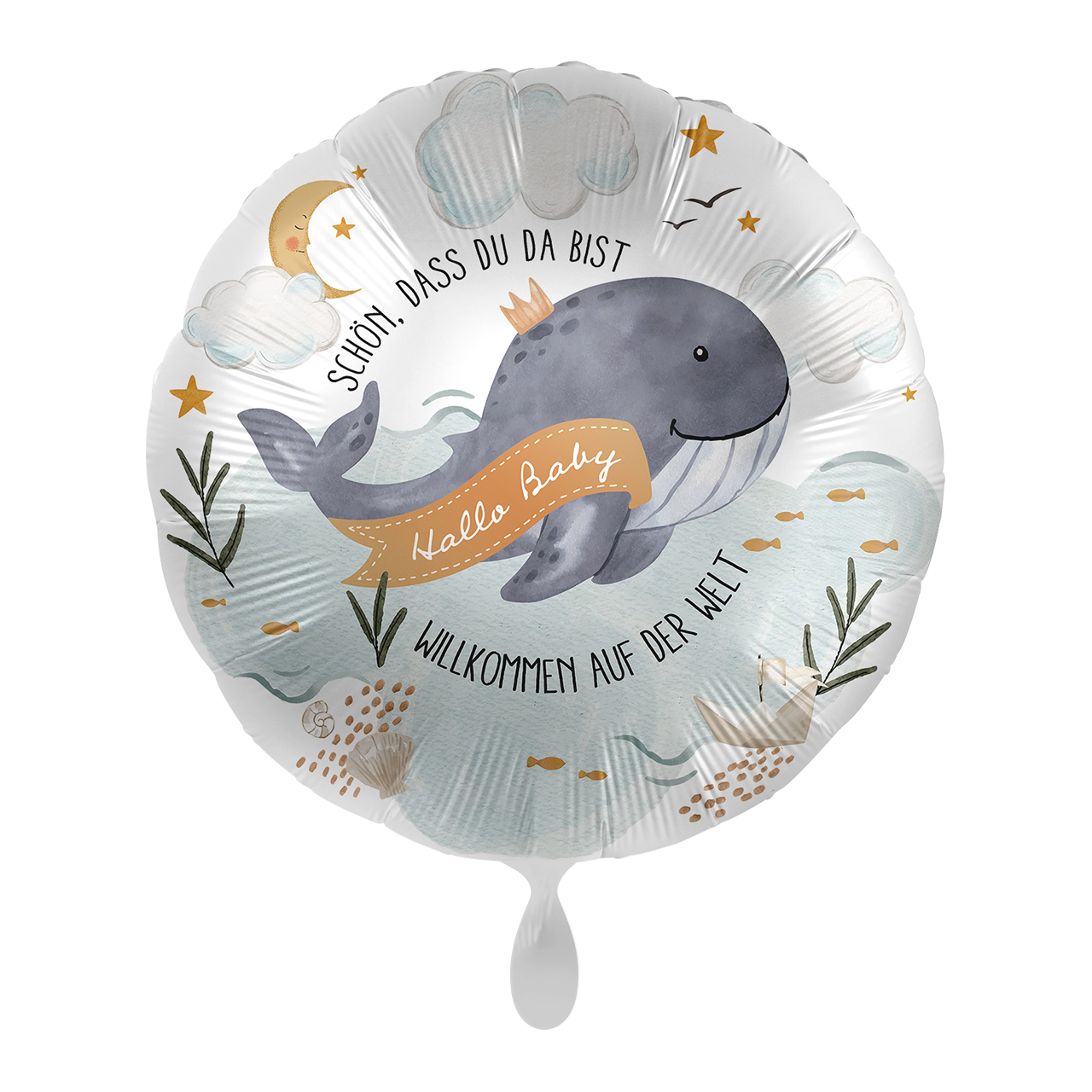 Ballon - Baby, Boy Wal -  ø43cm -  Rund