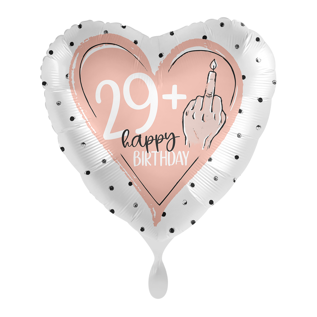 Ballon -  Glossy Schon wieder 29 Kerze -  ø43cm - Herz
