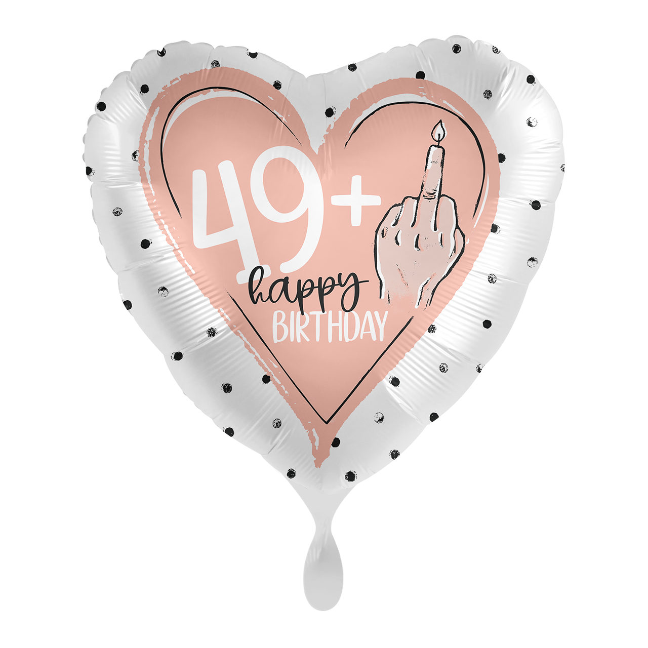 Ballon -  Glossy Schon wieder 49 Kerze -  ø43cm - Herz 