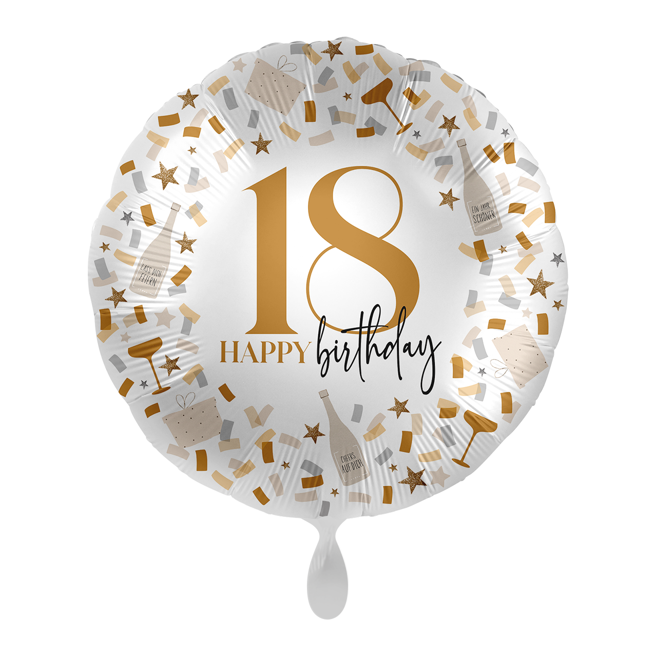 Ballon -  Hello 18 Birthday -  ø43cm - Rund