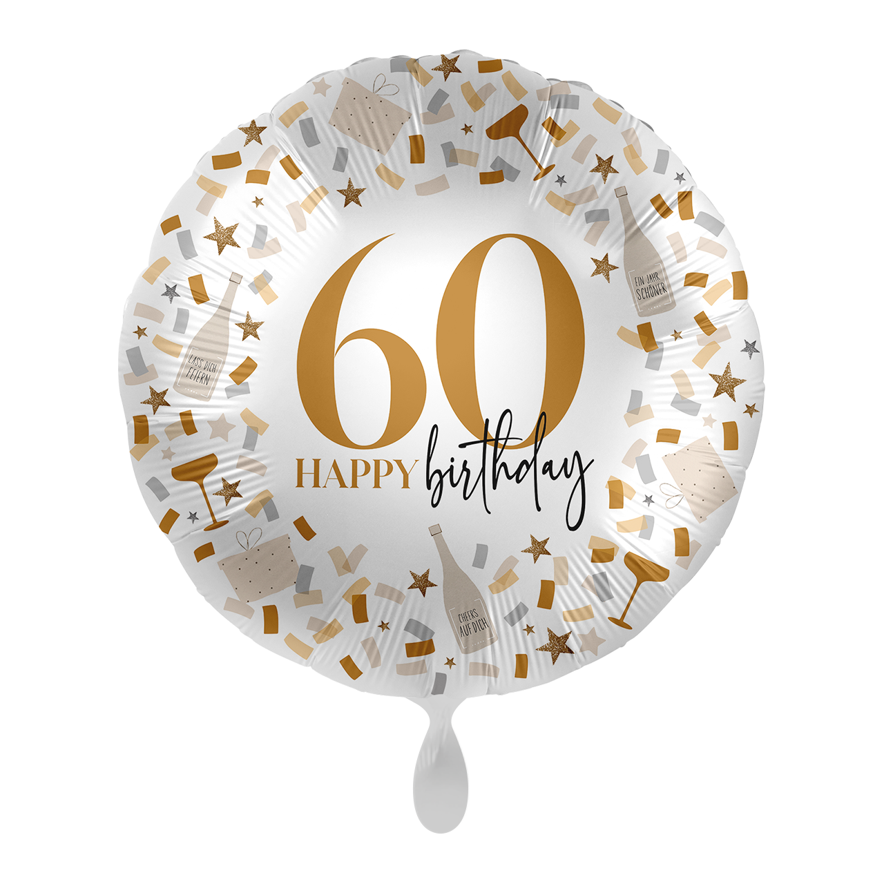 Ballon -  Hello 60 Birthday -  ø43cm - Rund 