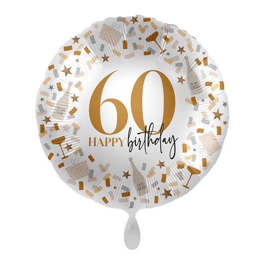 Ballon -  Hello 60 Birthday -  ø43cm - Rund 