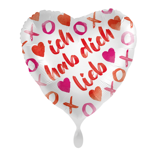 Ballon - Ich habe dich Lieb    - ø43cm -  Herz 