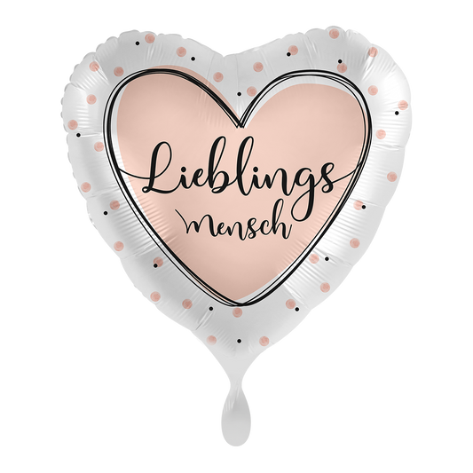 Ballon - Lieblingsmensch Herz  -  ø43cm -  Herz 