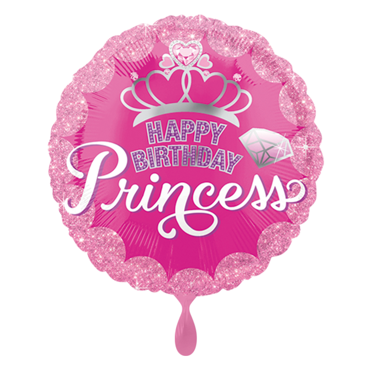 Ballon - Prinzessin Krone  -  ø43cm - Rund 