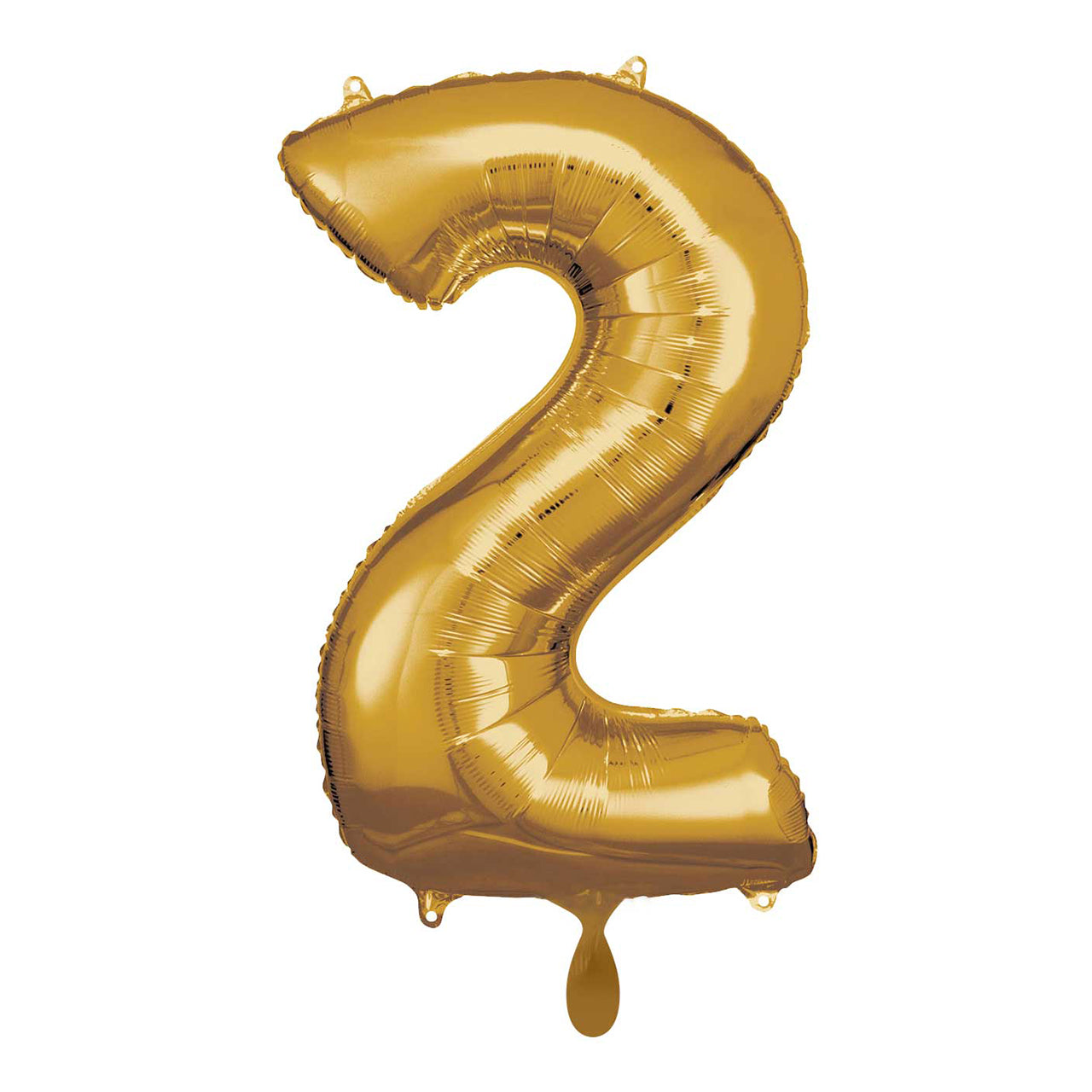 Ballon -  Zahl 2 - Gold - 66cm