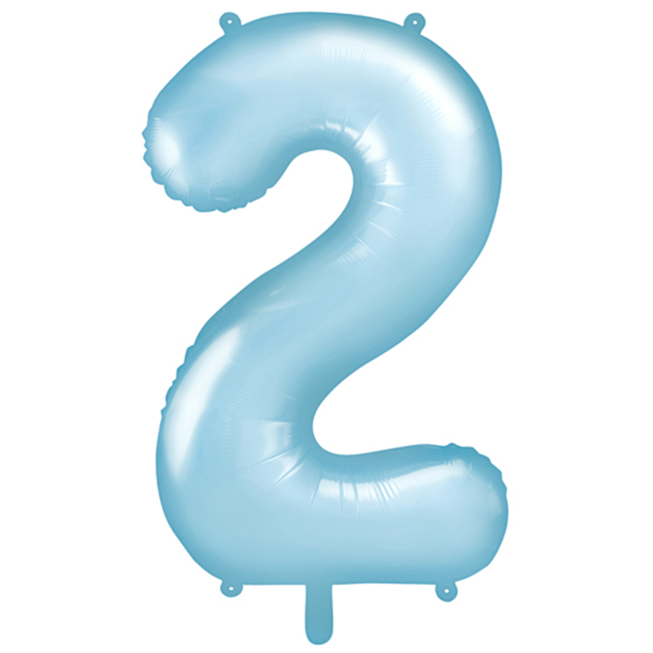 Ballon -  Zahl 2 - Hellblau - 86cm 