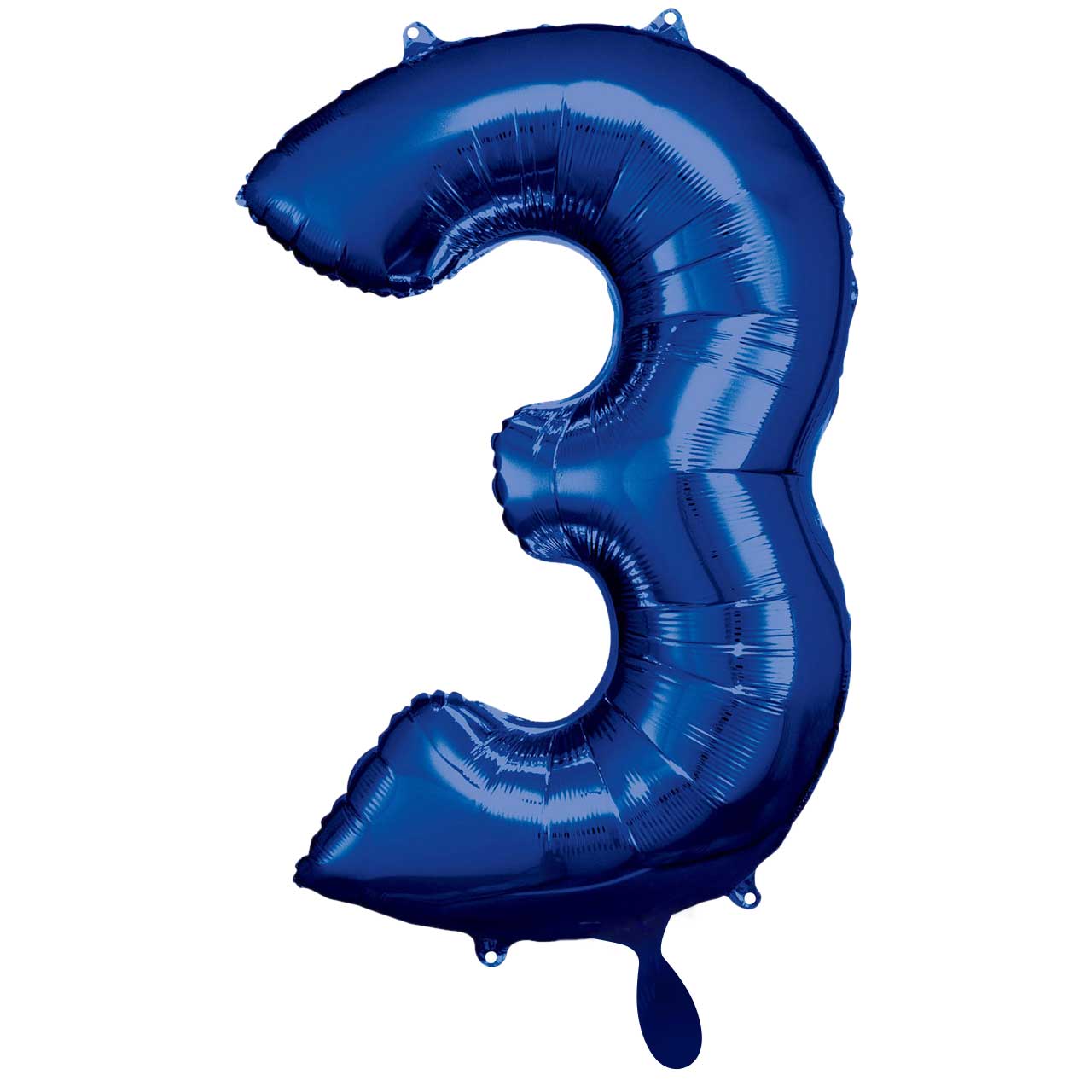 Ballon -  Zahl 3 - Blau  - 86cm 