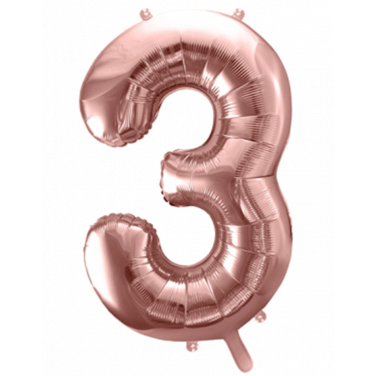 Ballon -  Zahl 3 - Rosegold - 86cm 