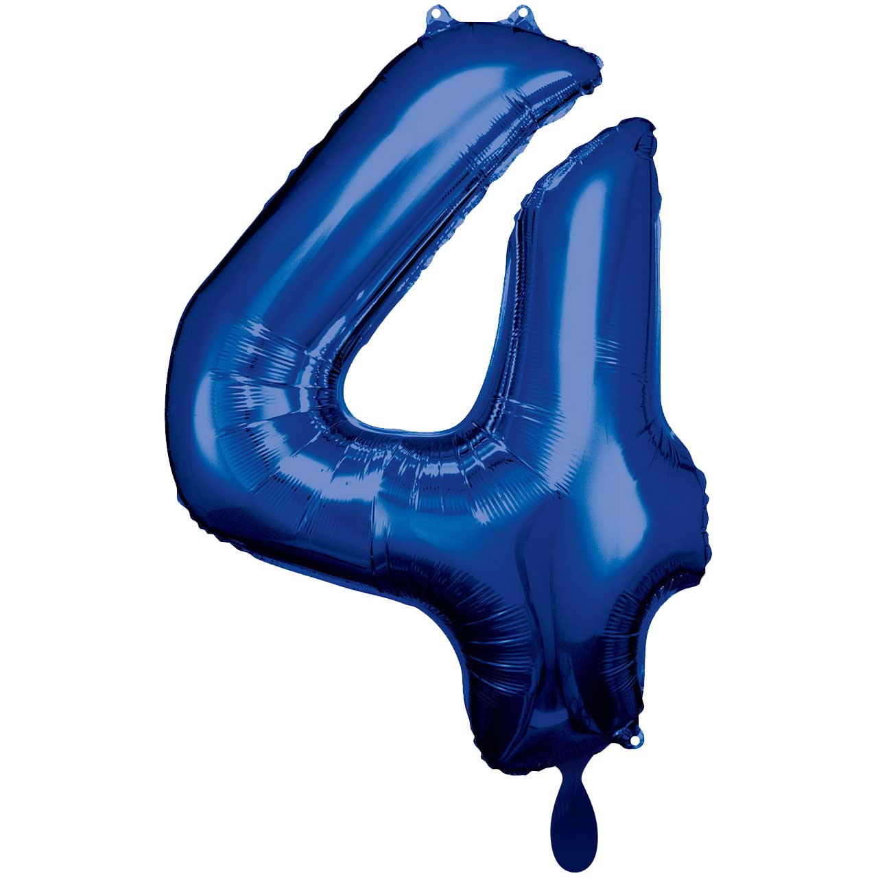 Ballon -  Zahl 4 - Blau  - 86cm 