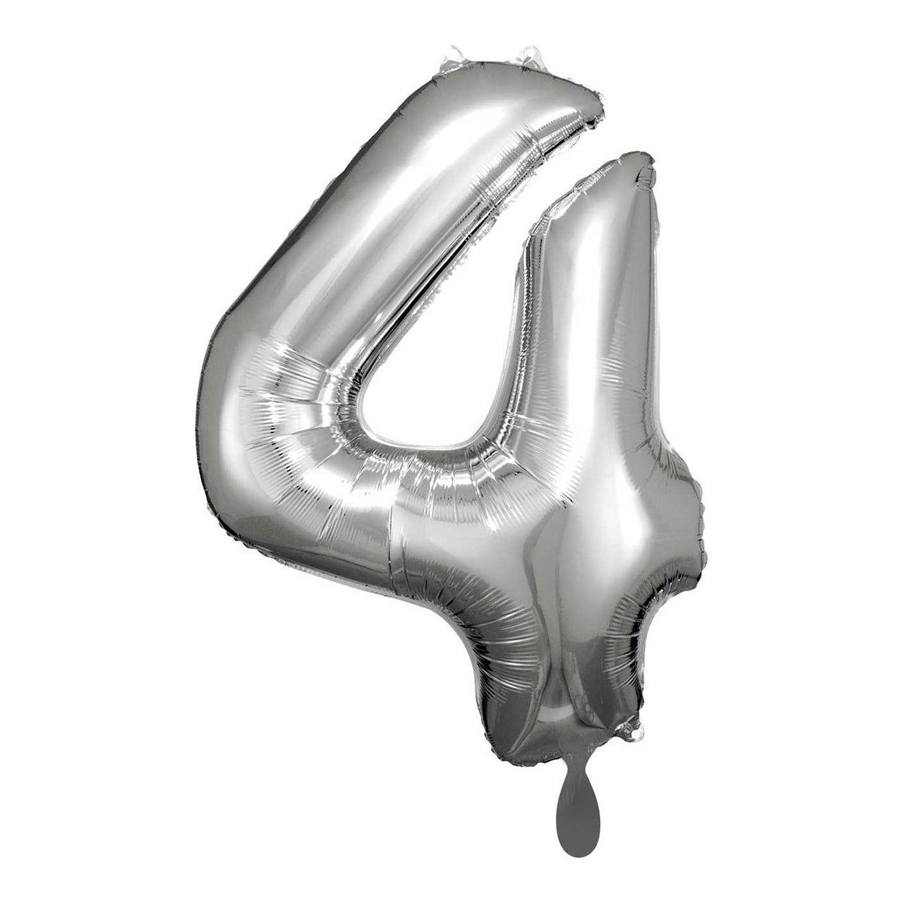 Ballon -  Zahl 4 - Silber  - 66cm 