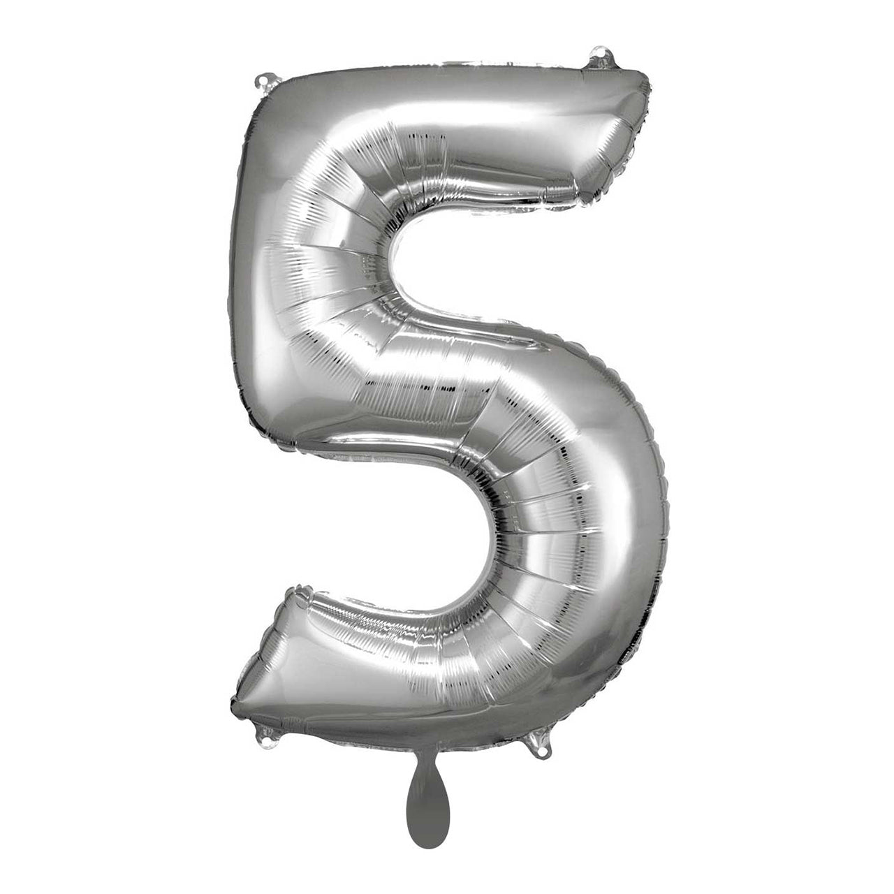 Ballon -  Zahl 5 - Silber  - 66cm 