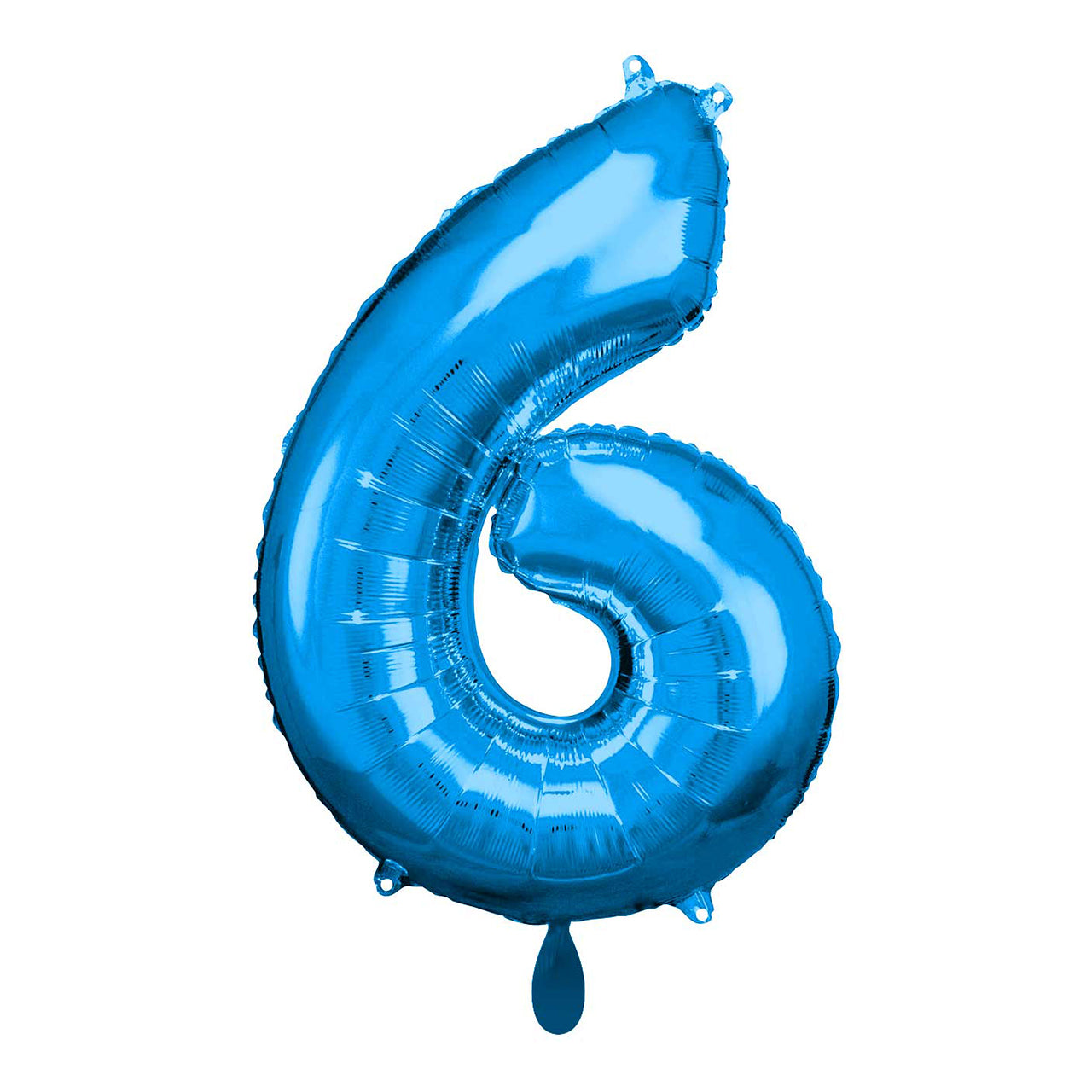Ballon -  Zahl 6 - Blau - 66cm 
