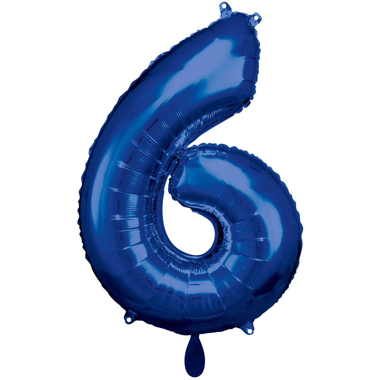 Ballon -  Zahl 6 - Blau  - 86cm 