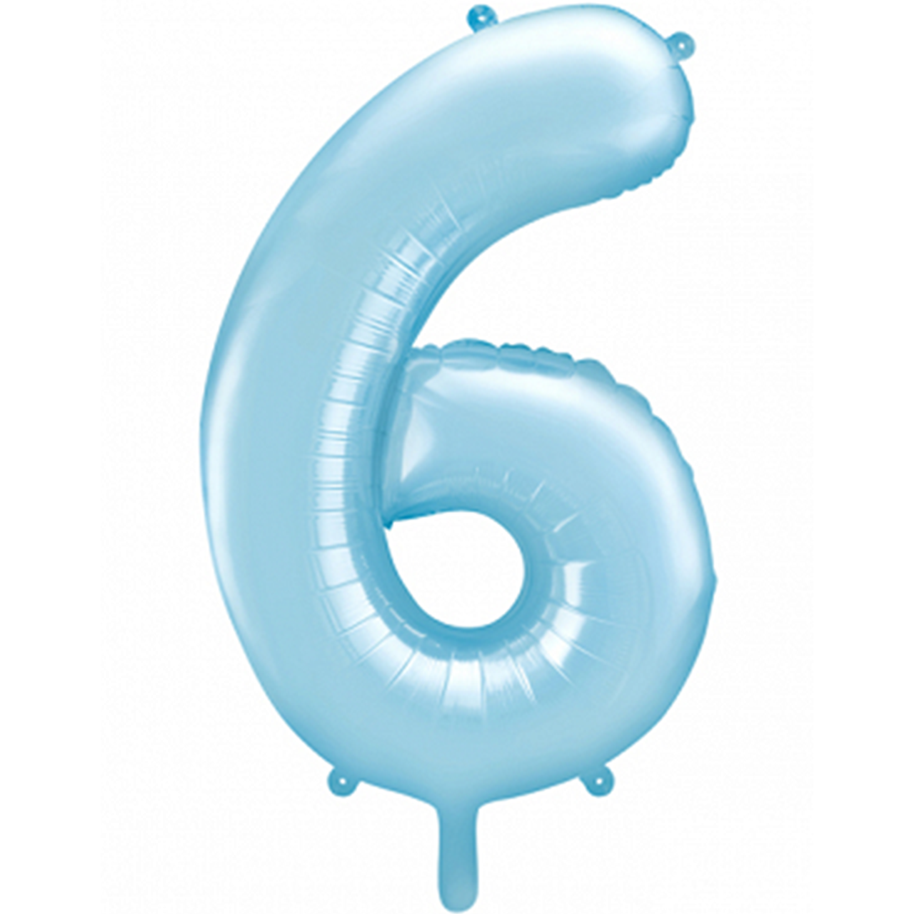 Ballon -  Zahl 6 - Hellblau - 86cm 