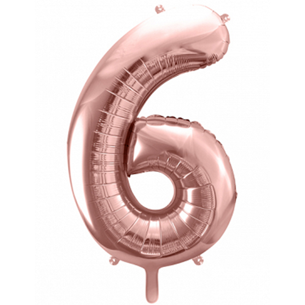 Ballon -  Zahl 6 - Rosegold - 86cm 