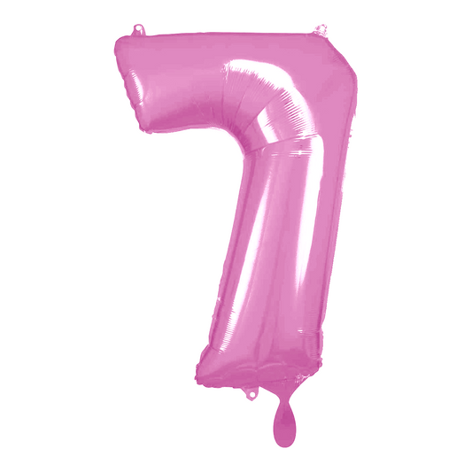 Ballon -  Zahl 7 - Pink  - 66cm 